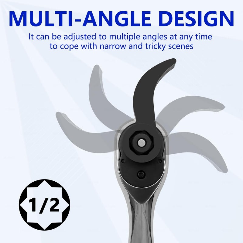 KTTOOL Store Pry Bar Wrench Adaptor Head, Crowbar Adapter Head Tool, Half Shaft Removal Car Repairing Tools 1/2" Drive - Image 3
